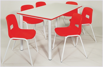 Canteen tables with chairs